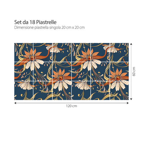 Stile liberty | Adesivi per piastrelle