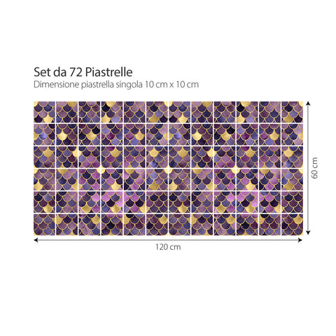 Squame dorate | Adesivi per piastrelle