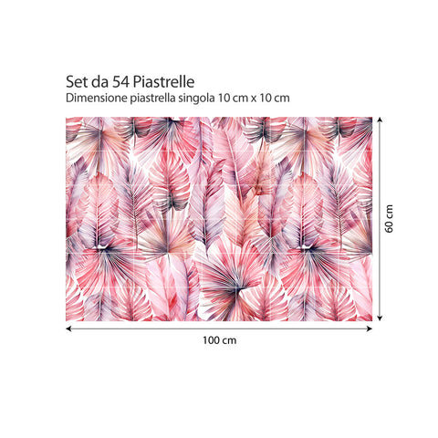 Pink Palms | Adesivi per piastrelle