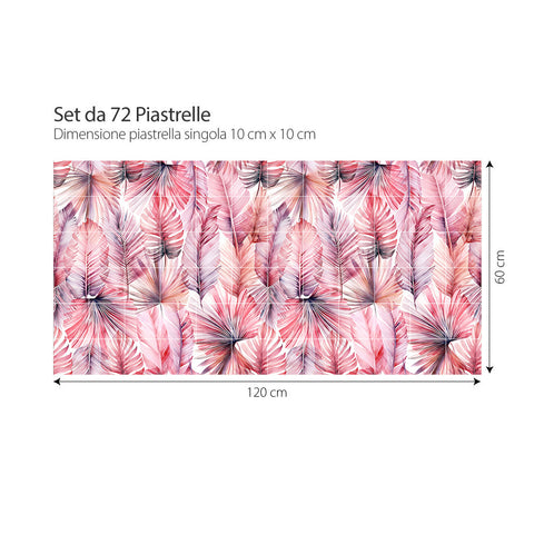 Pink Palms | Adesivi per piastrelle