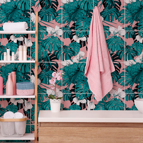 Tropical Orchids | Adesivi per piastrelle