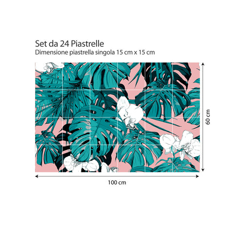 Tropical Orchids | Adesivi per piastrelle