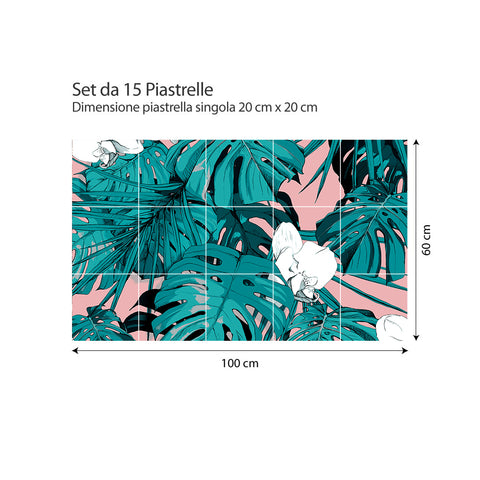 Tropical Orchids | Adesivi per piastrelle