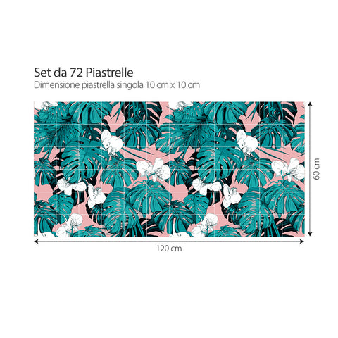 Tropical Orchids | Adesivi per piastrelle
