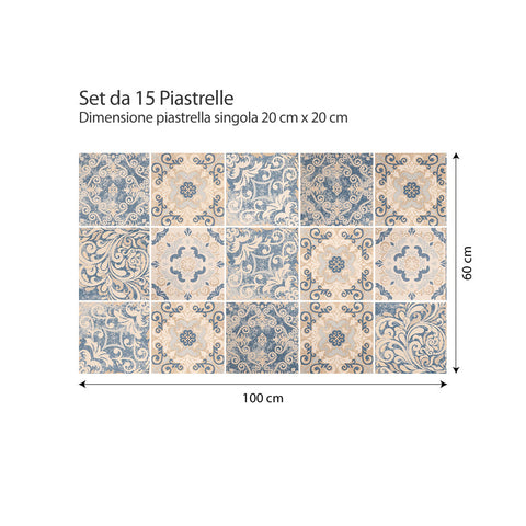 Adesivi per piastrelle Salamanca 20cm set da 15