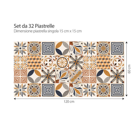 Adesivi per piastrelle Mataró 15cm set 32