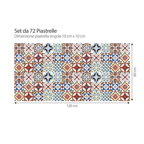 Adesivi per piastrelle telde 10cm set 72