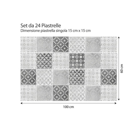 Adesivi per piastrelle Torrevieja 15cm set 24
