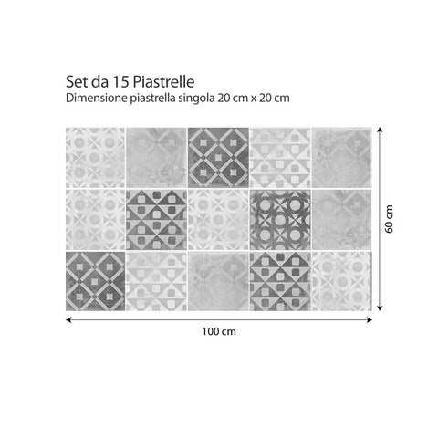 Adesivi per piastrelle Torrevieja 20cm set 15