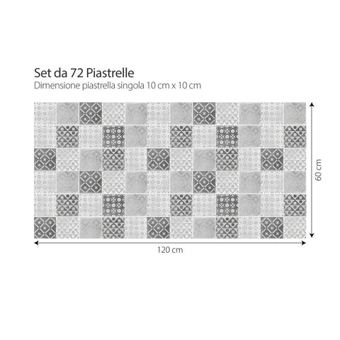 Adesivi per piastrelle Torrevieja 10cm set 72