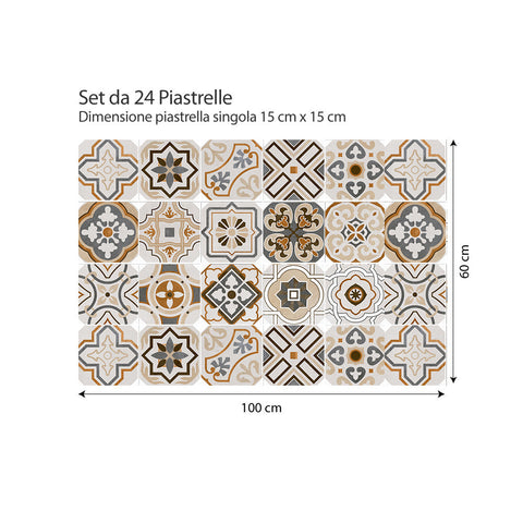 Adesivi per piastrelle Melilla 15cm set 24