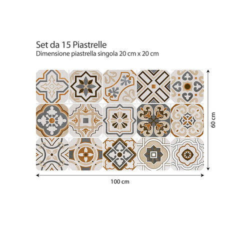 Adesivi per piastrelle Melilla 20cm set 15