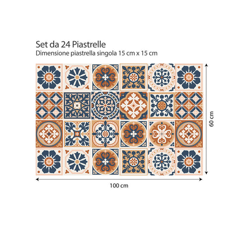 Adesivi per piastrelle Pontevedra 15cm set 24