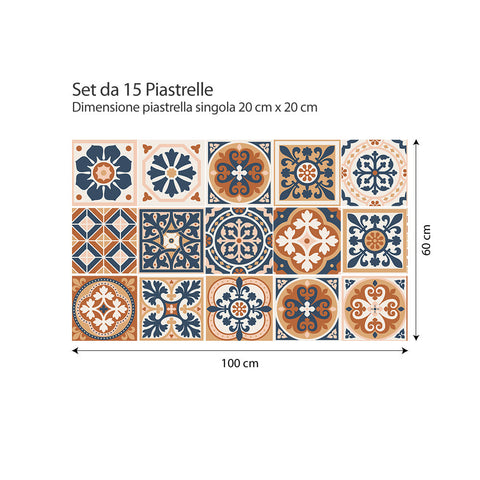 Adesivi per piastrelle Pontevedra 20cm set 15