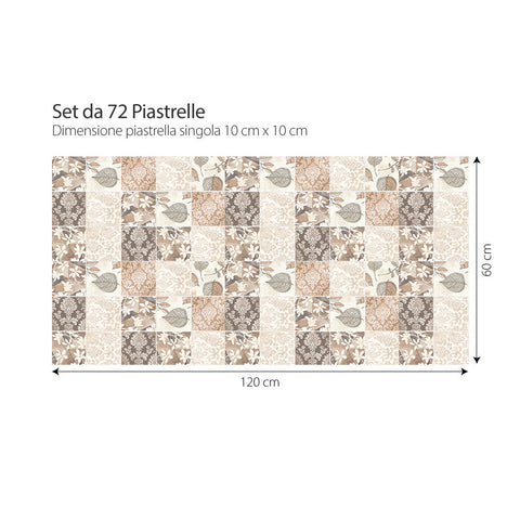Adesivi per piastrelle Gandia 10cm set 72