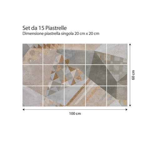 Adesivi per piastrelle Zamora 20cm set 15