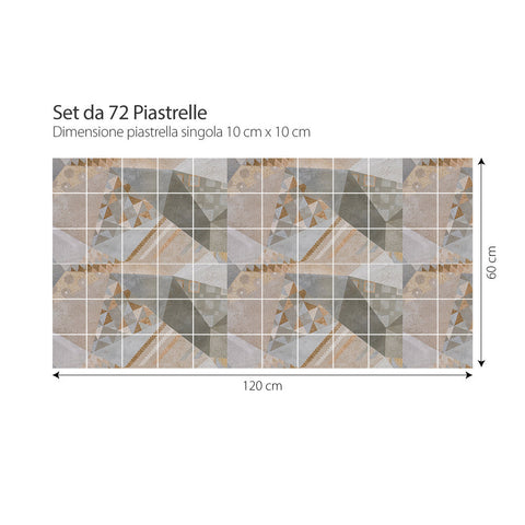 Adesivi per piastrelle Zamora 10cm set 72