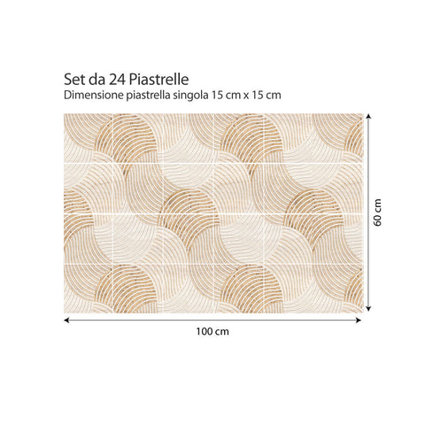 Adesivi per piastrelle Beatriz 15cm 100x60