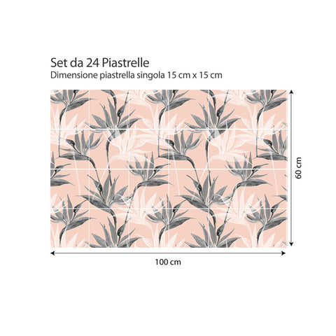 Adesivi per piastrelle Blanca 15cm 100x60