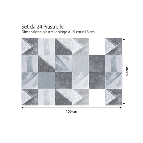 Adesivi per piastrelle Dominga 15cm 100x60