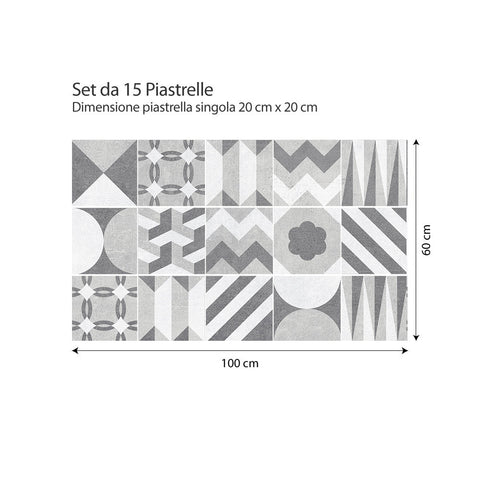 Adesivi per piastrelle Lupe 20cm 100x60