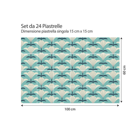 Adesivi per piastrelle Paulina 15cm 100x60
