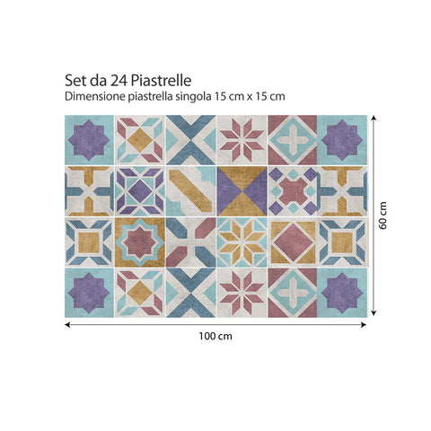 Adesivi per piastrelle Dolores 15cm 100x60