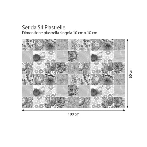 Adesivi per piastrelle Ximena 10cm 100x60