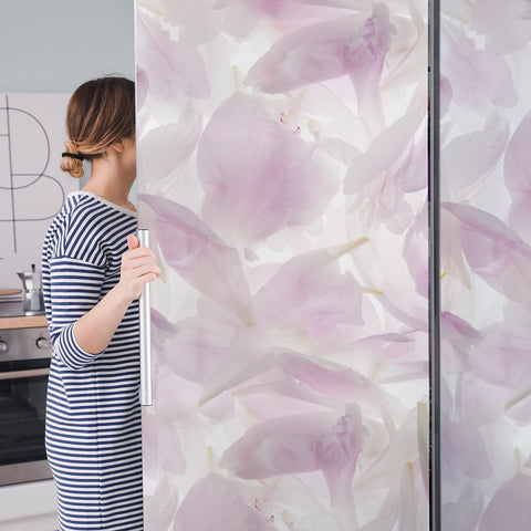 Adesivo per Frigo Petali Rosa pellicola