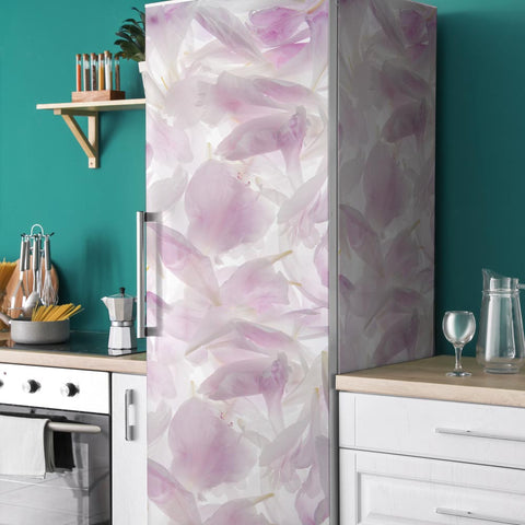 Adesivo per Frigo Petali Rosa laterale