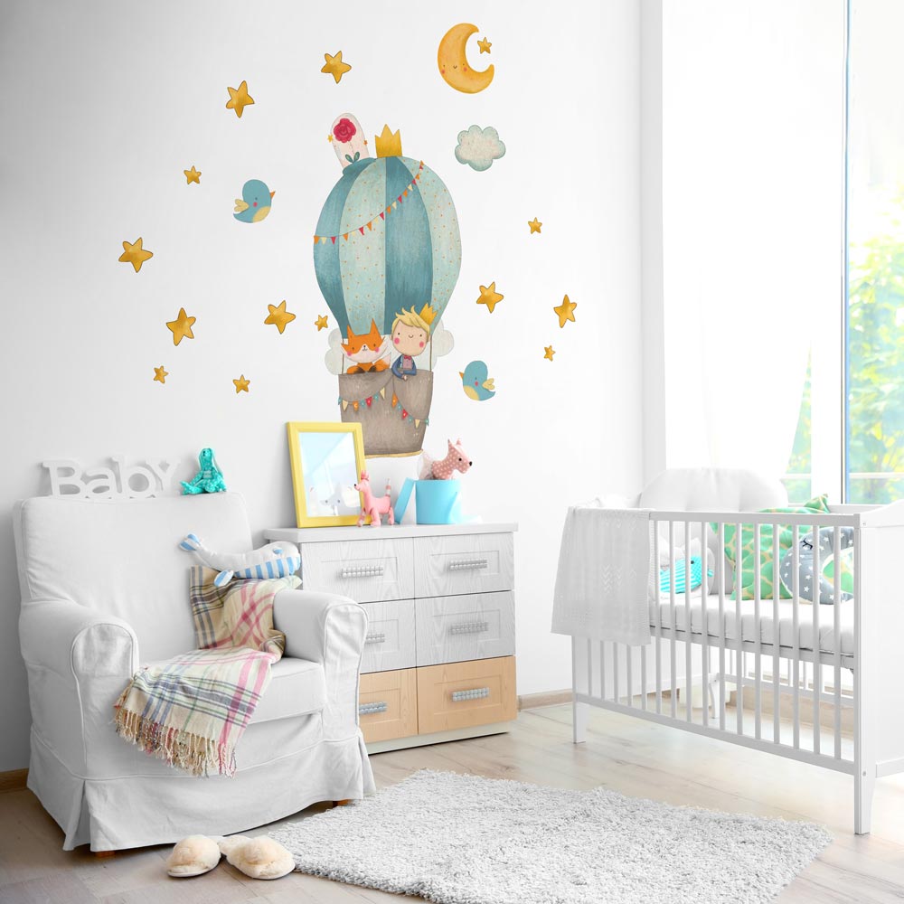 Adesivo Murale EcoTessuto Piccolo Principe | 90x30 Cm | Riposizionabile E Lavabile | Per Camerette Bambini - Foto 10