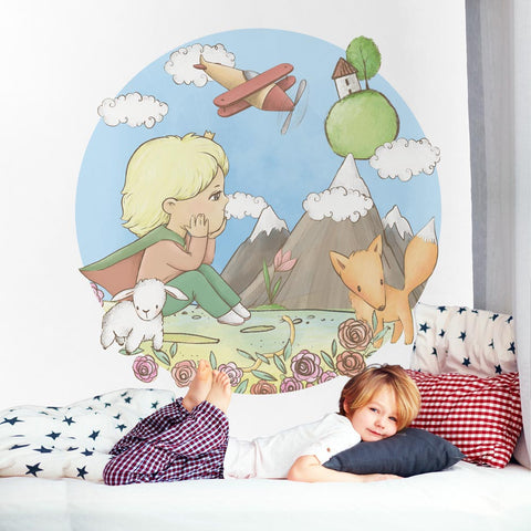 Adesivo murale per bambini Cerchio  Piccolo Principe pensieri
