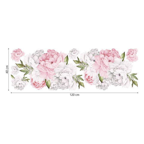 Adesivo murale Bicolor Pink Peonies Dimensioni