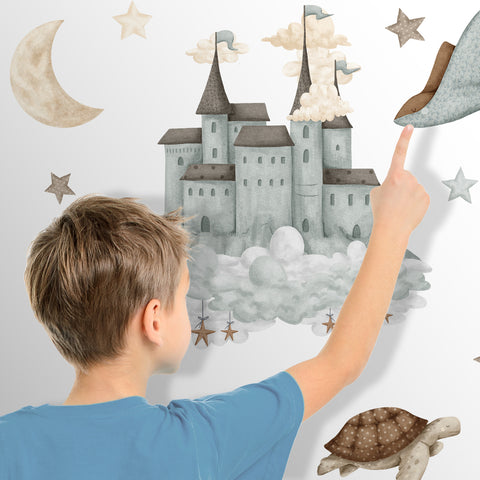 Adesivi murali per bambini Castello delle balene Dettaglio