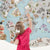Adesivo murale per bambini Cerchio Planisfero degli animali dettaglio