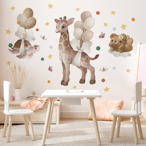 Adesivi murali per bambini Volando sui palloncini