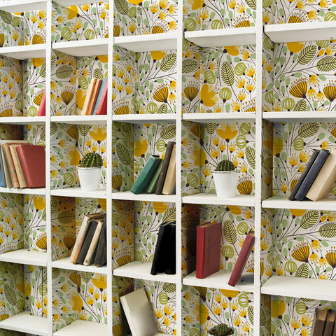 Pellicola adesiva per mobili Fiori - Interni