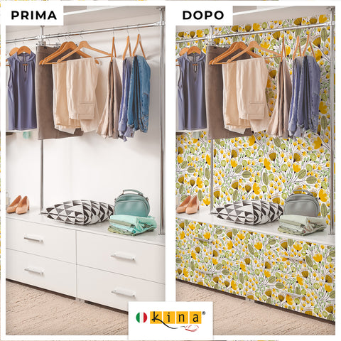 Pellicola adesiva Fiori - Prima e Dopo