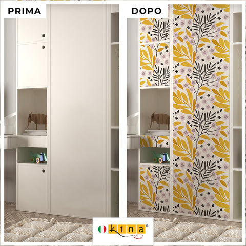 Pellicola adesiva Fiori delicati -  Prima e Dopo