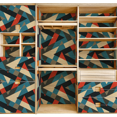 Pellicola adesiva per mobili Geometric retrò - Armadio