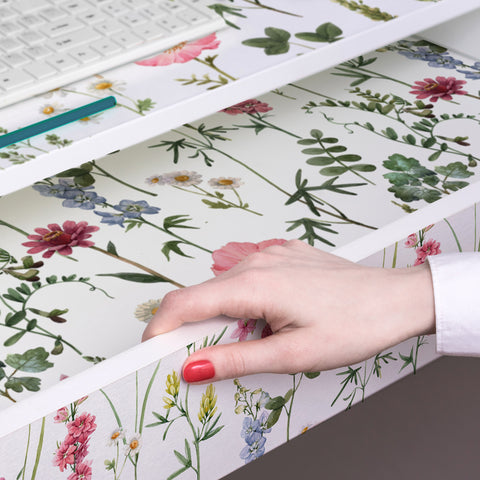 Pellicola adesiva per mobili Pioggia Di Fiori cassetto