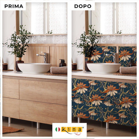 Pellicola adesiva Stile liberty - Prima e Dopo