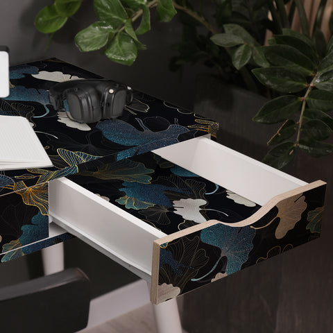 Pellicola adesiva per mobili Line flowers cassetti