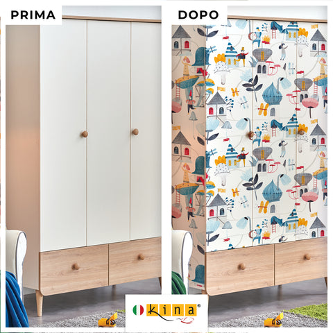 Pellicola adesiva Mondo Fantastico - Prima e Dopo