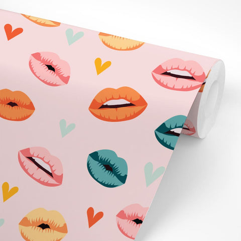 Pellicola adesiva Lips Kisses rotolo