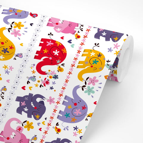 Fascia adesiva Elefanti danzanti particolare