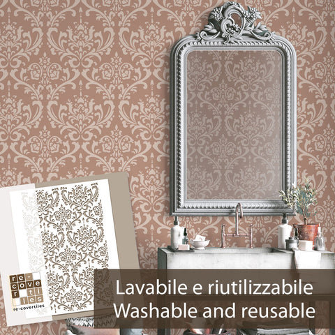 Damascato lussuoso - Stencil per Pittura e Decorazione