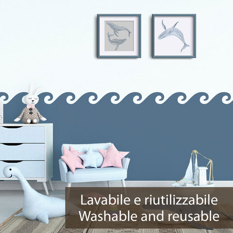 Boiserie Onde - Stencil per Pittura e Decorazione