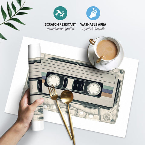Tovaglietta Americana Musicassette dettagli