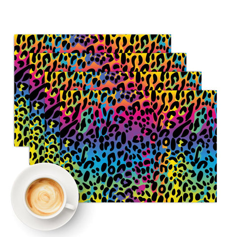 Tovaglietta Americana Colored Leopard Skin Colazione